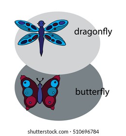 Vector group of butterfly . wall covering.