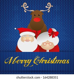 Vector Group Of Cute Christmas Characters Isolated