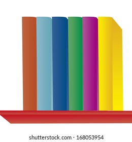 Vector Group Of Different Spine Of Books Isolated