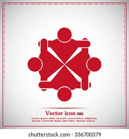 Vector group of people, Team convention 4