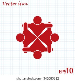 Vector group of people, Team convention 4