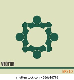 Vector group of people, Team convention 4
