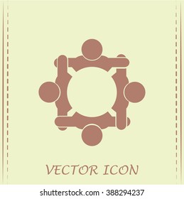 Vector group of people, Team convention 4