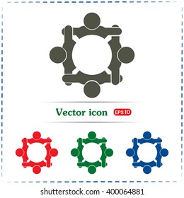 Vector group of people, Team convention 4