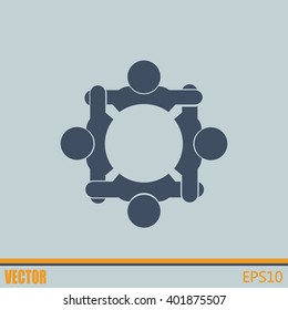 Vector group of people, Team convention 4