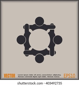 Vector group of people, Team convention 4