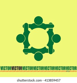 Vector group of people, Team convention 4