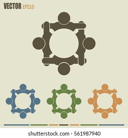 Vector group of people, Team convention 4