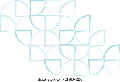 Vector. Group of quarter circles. Digital art. Abstract. Illustration. Simple and unique design. Repeating pattern. Ornament. Background. Creative. Can be used as decoration material. Flat. Pastel. 