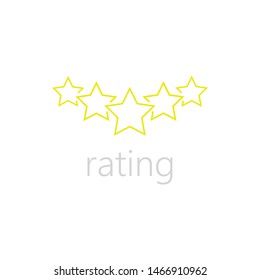 vector group of yellow stars and text from below and white background