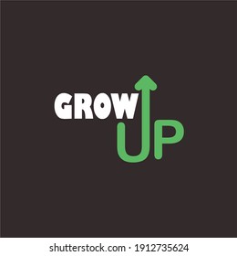 Vector Of Grow Up Logo And Icon.