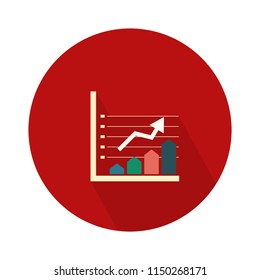 vector growing chart - business growth concept, infographic.  business success concept