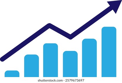 Vector growing Diagram on a white background