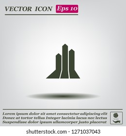 Vector growing graph icon