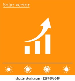 Vector growing graph icon