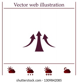 Vector growing graph icon