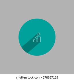 Vector growing graph icon