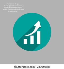 Vector growing graph icon