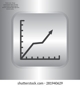 Vector growing graph icon
