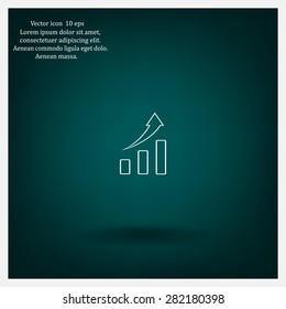 Vector growing graph icon