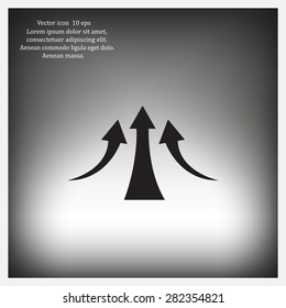 Vector growing graph icon