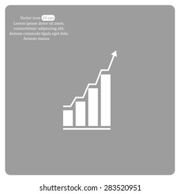 Vector growing graph icon