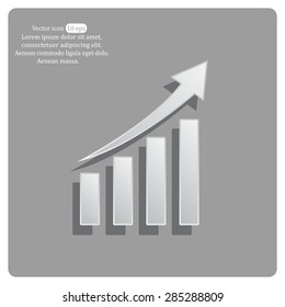 Vector growing graph icon