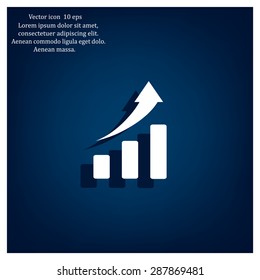 Vector growing graph icon