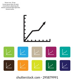 Vector growing graph icon