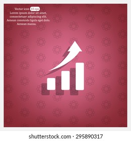 Vector growing graph icon