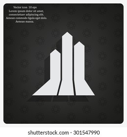 Vector growing graph icon