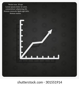 Vector growing graph icon
