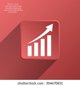 Vector growing graph icon