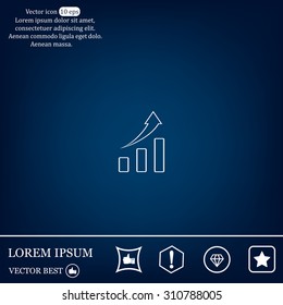 Vector growing graph icon