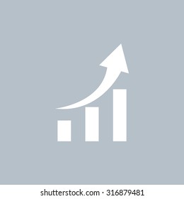 Vector growing graph icon