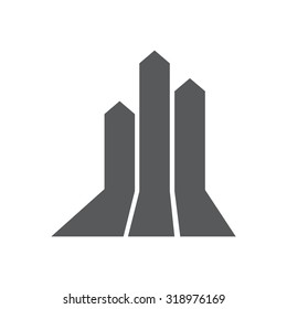 Vector growing graph icon