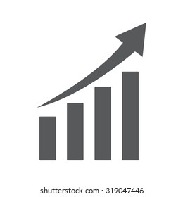 Vector growing graph icon
