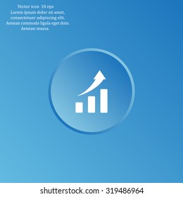 Vector growing graph icon