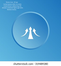 Vector growing graph icon