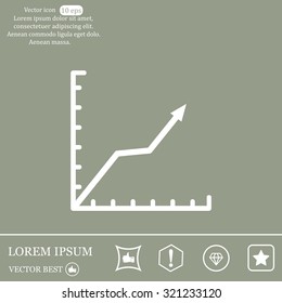 Vector growing graph icon