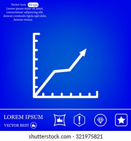 Vector growing graph icon