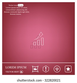 Vector growing graph icon