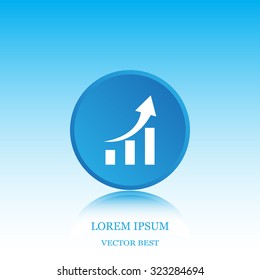 Vector growing graph icon