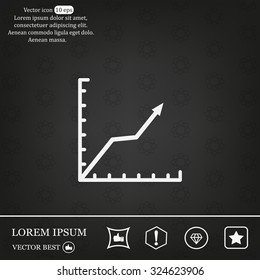 Vector growing graph icon