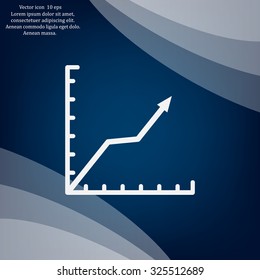 Vector growing graph icon
