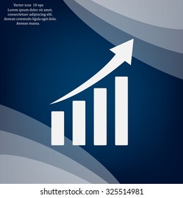 Vector growing graph icon