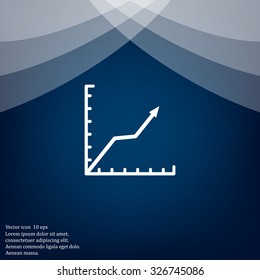 Vector growing graph icon