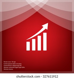 Vector growing graph icon