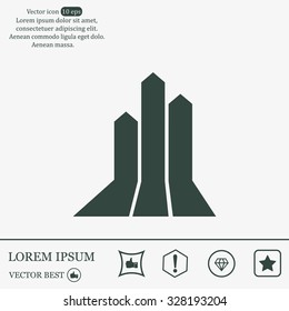 Vector growing graph icon