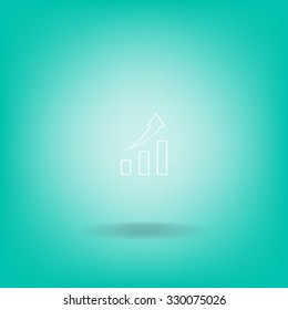 Vector growing graph icon
